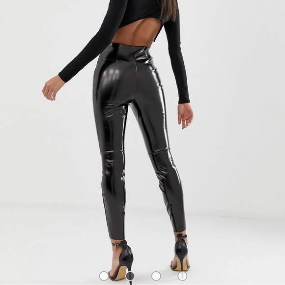 ASOS Black PVC pants size 2 - Picture 4 of 8